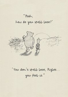 winnie the pooh and piglet quote on white paper