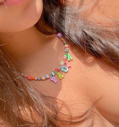 Collares Aestethic Diy, Acssesories Ideas, Chain Necklace Diy, Homemade Necklaces, Surf Jewelry, Beaded Jewlery, Girly Accessories