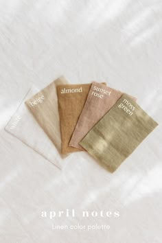 April Notes Linen Color Palette Earthy Tone Curtains, Colour Palette Earthy Tones, Wedding Earthy Tones, Linen Colour Palette, Earthy Colours Palette, Earthy Tones Palette, Linen Branding, Earthy Tones Bedroom, Earthy Tone Wedding