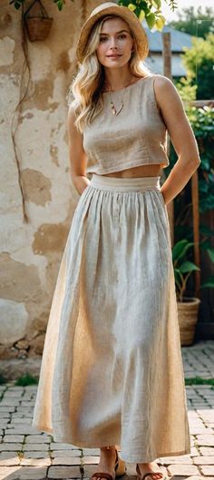 Linen skirt and crop pattern, long skirt and blouse pattern  ladies size 2 to 30 xs to 4xl, available as an instant download (pdf) sewing pattern bundle with a range of size options, including plus sizes Pattern and sewing instructions are in English US Sizes: 2, 4, 6, 8, 10, 12, 14,16,18,20,22,24,26,,28,30 Standard Sizes: XS, S, M, L,XL,2XL,3XL,4XL These patterns are suitable for A4, A0, and US Letter size papers. Once your payment is processed, you will automatically receive download links for the pattern files. Please note that you can only download the files from a computer; they will not work on a phone or iPad. This is a digital product. You will receive zip files containing the patterns and sewing instructions. Due to the nature of digital downloads, no refund, return, or exchange o Linen Skirt Pattern, Long Skirt And Blouse, Formal Skirt And Top, Boho Skirt Pattern, Crop Pattern, Maxi Skirt Pattern, Plus Size Patterns, Sewing Instructions, Formal Skirt