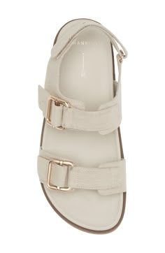 Designed by a podiatrist, this soft leather sandal features three adjustable straps and three layers of cushioning for comfort and support under each step. 1 1/4" heel; 1" platform; 1/4" slope (size 8.5) Adjustable slingback strap with hook-and-loop closure Cushioned footbed Leather upper and lining/synthetic sole Imported Women’s Sandals, Chanel Luggage, Comfy Wardrobe, Soft Leather Sandals, Everyday Sandals, Flat Sandals For Women, Jeweled Bag, Pretty Sandals, Comfy Sandals