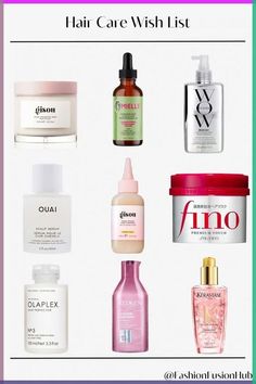 Trendy Hair Products, Hair Care Wishlist, Haircare Wishlist, Hair Wishlist, Healthy Hair Products, Hair Care Essentials, Best Hair Products