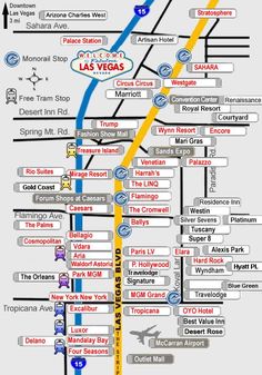 the las vegas subway map is shown