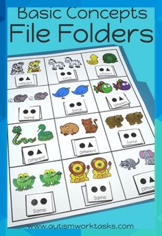 a printable worksheet for beginning and ending sounds with the words basic concepts file folders