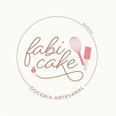 the logo for babi cake with an image of a whisk on it