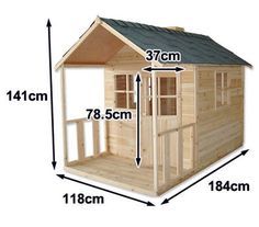 the measurements for a small wooden house