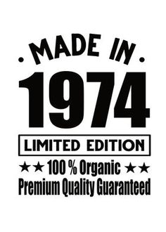 the logo for made in 1970 limited edition, 100 % organic premium quality guaranteeed