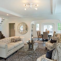 the living room is clean and ready for us to use in its new owner's home