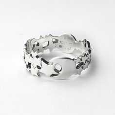 "This is a sterling silver band representing the galaxy with Moon stars and planets. The ring width of the band is 3/8\" inch. Handmade to order. Size adjustments may be possible, so if you're interested in this ring in a size not listed, please message us before purchasing! We charge a $10 fee to resize." Astronomy Jewelry, Galaxy Ring, Sweet Ring, Celestial Ring, Planets And Moons, Moon Ring, Sterling Silver Bands, Stars And Moon, Silver Band