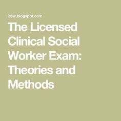 the text reads, the licensed medical social worker exam there's and method