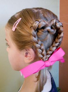 Little girl hair love <3 Valentines Hairstyles, Heart Braid, Valentine Hair, Girl Hair Dos, Princess Hairstyles, Crazy Hair Days, Toddler Hair, Crazy Hair, Hair Dos