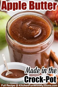 an apple butter made in the crock pot