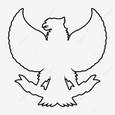 an outline of a bird with its wings spread