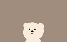 a white teddy bear standing in front of a brown background with the words, i love you