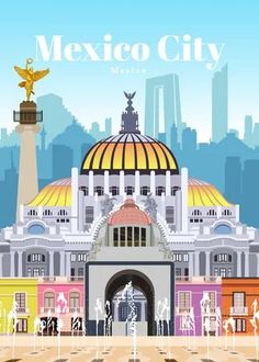 the cover of mexico city magazine, featuring an image of a building with a dome on top