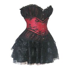 Rock Dress, Lace Corset Dress, Burlesque Corset, Emo Dresses, Mini Skirt Dress, Red Corset, Rock Outfit, Corset Lingerie, Black Corset