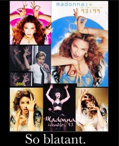 the poster for madonna's album, so blatant i have no idea what she is