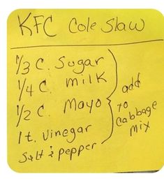 Kfc Cole Slaw, Recipe Coleslaw, Food Recipes For Kids, Kfc Coleslaw Recipe, Coleslaw Recipe Easy, Slaw Dressing, Coleslaw Dressing, Cole Slaw