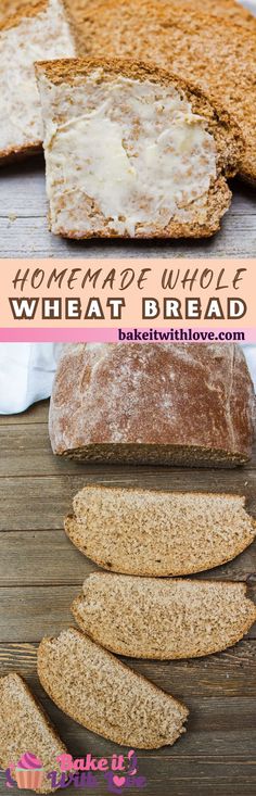 Whole Wheat Sandwich Bread Whole Wheat Sandwich Bread, Wheat Sandwich Bread, Homemade Whole Wheat Bread, Types Of Sandwiches, Wheat Bread Recipe, A Loaf Of Bread, Yeast Bread Recipes, Toast Sandwich, Loaf Of Bread