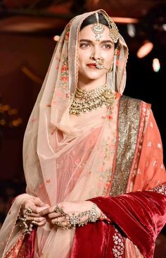 Mastani Dress, Bridal Nose Ring, Deepika Padukone Style, Freida Pinto, Bridal Outfit, Pakistani Bridal Dresses, Indian Bridal Outfits, Indian Wedding Outfits, Pakistani Bridal