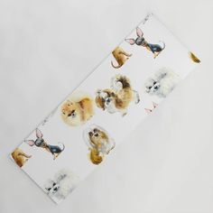 an animal themed wallpaper with dogs on it's side and the top part of the wall