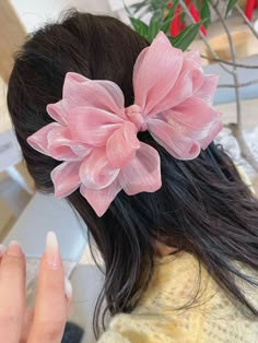 Hair Bow Design, Pink Prom Accessories, Cute Hair Accessories Aesthetic, Hair Decoration Accessories, Bows For Hair, Diy Hair Clips, Cute Hair Bows, Shein Accessories