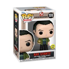 Funko Pop! Vinyl figure of Ghostbusters Frozen Empire character Ray Statntz. Glow in the Dark. Ray Stantz, Ghostbusters Movie