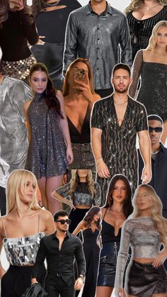 Glitz And Glam Party Theme Outfit Men, Disco Black Outfit, Disco Couple Outfit, Man Disco Outfit, Disco Mens Outfit, Gay New Years Eve Outfit, Sparkle Theme Party Outfit, Disco And Diamonds Party Outfit, Black And Silver Outfit Men