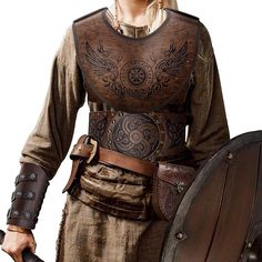 Amazon.com: This Halloween, consider HiiFeuer Viking Leather Chest Armor with Nordic Armor Belt and Buckle Arm Bracers for LARP : Clothing, Shoes & Jewelry. As an Amazon associate, I earn from qualifying purchases. Nordic Armor, Larp Clothing, Armor Belt, Arm Bracers, Heavy Duty Storage Shelves, Arm Guard