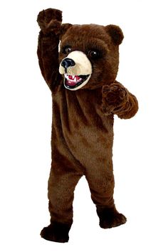 Kodiak Brown Bear Mascot Costume T0042, professional quality with customizable colors. Kodiak Brown Bear, High School Games, High School Mascots, Kodiak Bear, Bear Mascot, Outfit Suit, Bear Costume, Bear Logo, Mascot Design