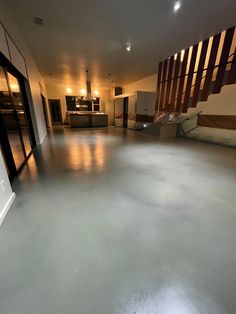 Stained Concrete floors in a modern house New Condo, Concrete Floor