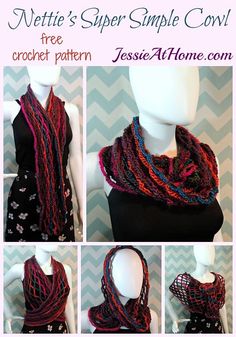 a collage of photos showing different ways to wear a scarf