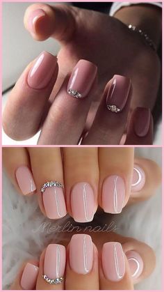 Sparkle Nail Designs, Bridal Nails Designs, Red Gel Nails, French Manicure Nails, Nude Nail Designs, Color Skin, Work Nails