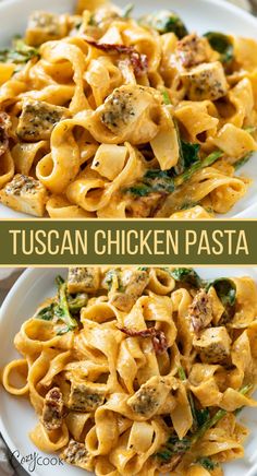 Tuscan chicken pasta in a cream sauce Recipes By Anne, 30 Minutes Chicken Recipes, One Pot Recipes Chicken, Delallo Recipes Pasta, Sauce For Pappardelle, Pepperdella Pasta Recipe, Meal To Impress Boyfriend, Chicken And Pappardelle, One Pot Tuscan Chicken Pasta