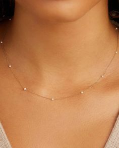 Pearl Newport Necklace – gorjana Earrings Stacking, Solid Gold Necklace, Mother Of Pearl Necklace, Pearl Design, Mix Style, 14k Gold Necklace, Jewelry Lookbook, Gold Necklaces, White Freshwater Pearl