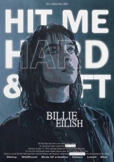 a movie poster for hit me hard and fit with an image of a woman's face