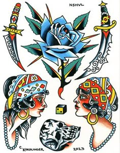 Perfect to decorate your home or booth! Set of 6 original flash sheets Each measures at 11x14" Original art by Chad Koeplinger 2k Tattoo, Geometric Dotwork, Traditional Tattoo Outline