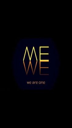 we are one logo on a dark background