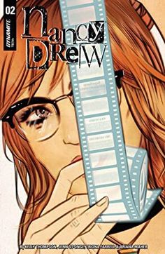 an image of a woman holding up a movie strip with the words mary drew on it