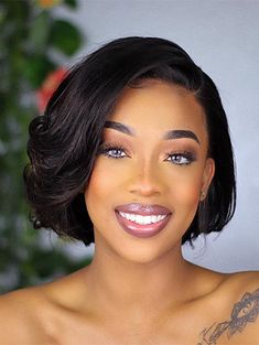 Side Part Closure Bob, Side Part Closure, Closure Bob Wig, Closure Bob, Short Cut Wigs, Meagan Good, Stylish Short Hair, Hair Care Oil