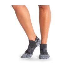 Lightweight, purpose-built socks for running, working out and movement. Bombas Hex Tec construction for breathability and moisture-wicking. Proprietary poly/cotton blend yarns. With comfort innovations like strategic zone cushioning and airflow ventilation. Specially designed to help you move with grace and speed. One purchased = one donated. | Women's Performance Running Ankle Sock 12-Pack - White Charcoal Black - Polyester/Nylon - Bombas Heel Blisters, Bombas Socks, Ankle Sock, White Charcoal, Calf Socks, Charcoal Black, No Show Socks, Knee High Socks, Ankle Socks