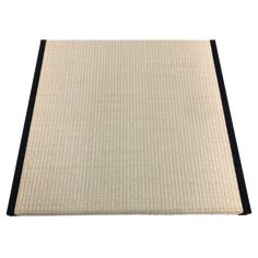 a white mat with black border on top