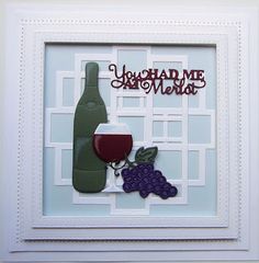 a card with a wine glass and bottle