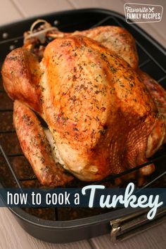 how to cook a turkey on the grill with text overlay that reads, how to cook a turkey