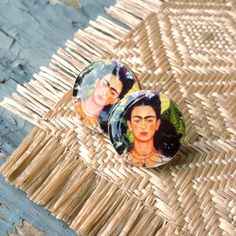 Frida Kahlo Wooden Earrings, the surface is covered with resin.Size of earrings 2cm (0.79 inches)Silicone stoppers are included.Each pair of earrings comes in a pretty organza gift bag. Frida Kahlo Earrings, Wooden Earrings, Organza Gift Bags, Gift Bag, Fashion Accessories, Gifts, Frida Kahlo