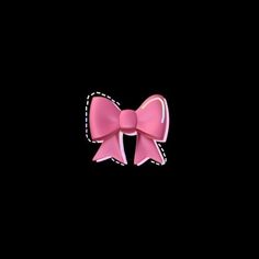 a pink bow on a black background