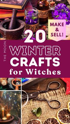 20 Witchy Winter Crafts to Make, Sell & Gift for a Magickal Yule! Diy Winter Solstice Gifts, Spooky Diy Gifts, Witchy Craft Ideas To Sell, Winter Craft Fair Ideas, Witchy Christmas Tree Ideas, Witchy Christmas Tree Ornaments, Diy Witchy Gift Ideas, Diy Gifts For Witches, Christmas Craft Night Ideas Ladies Group