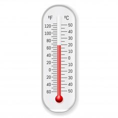 a thermometer with red pointer on white background, high temperature and low pressure