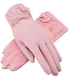 Pink Everything, Bracelet Crochet, Pink Clothing, Pink Gloves, Vintage Gloves, Cotton Gloves, Wedding Gloves, Driving Gloves, Lace Gloves