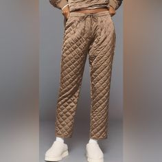 Cute Flat White Quilted Pants Soft And Comfy Any Season Polyester, Elastane; Cotton Trim; Polyester Fill Pull-On Styling Hand Wash Imported White Wide Leg Jumpsuit, Quilted Pants, Black Velvet Leggings, Utility Romper, Striped Linen Pants, Balloon Pants, Cords Pants, Floral Print Pants, Striped Wide Leg Pants